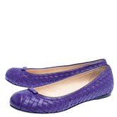 Bottega Veneta Purple Leather Ballet Flats